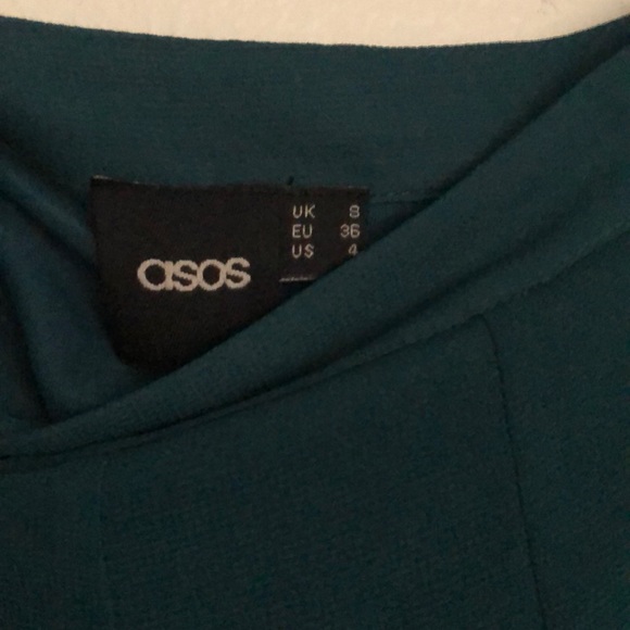 3for$30| ASOS women turquoise high low skirt US 4 - Picture 4 of 4